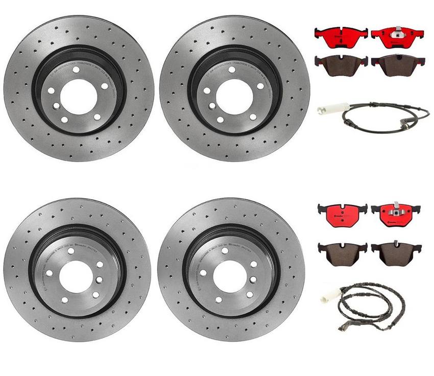 Brembo Brake Pads and Rotors Kit – Front and Rear (330mm/336mm) (Xtra) (Ceramic)