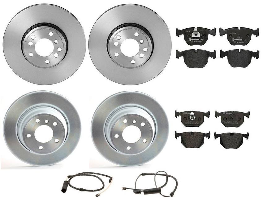 Brembo Brake Pads and Rotors Kit – Front and Rear (332mm/324mm) (Low-Met)