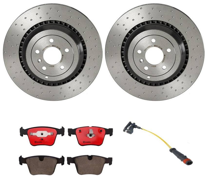 Mercedes Brembo Brakes Kit – Pads and Rotors Rear (365mm) (Ceramic) 1645401017 – Brembo 2862510KIT