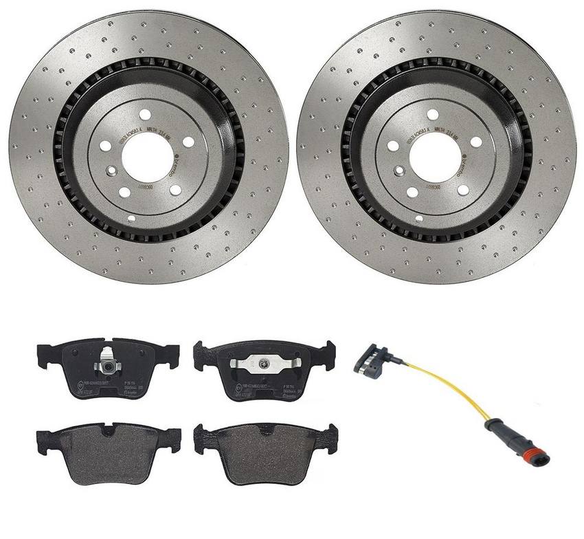 Mercedes Brembo Brakes Kit – Pads and Rotors Rear (365mm) (Low-Met) 1645401017 – Brembo 2862530KIT