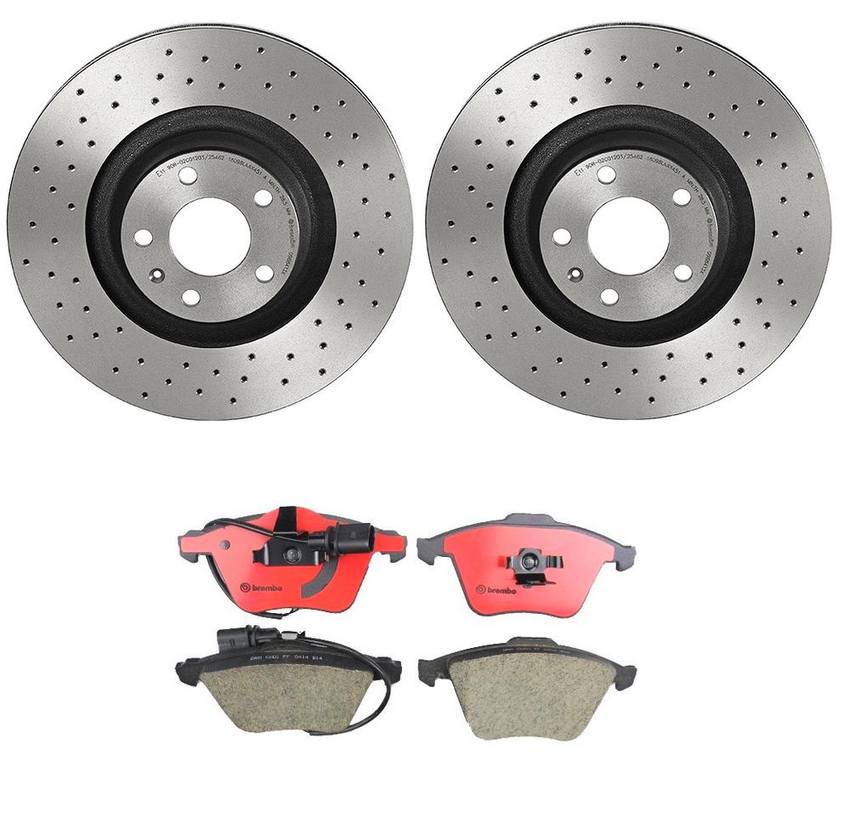 Audi Brake Kit – Pads and Rotors Front (347mm) (Xtra) (Ceramic) 8E0698151G – Brembo 2862691KIT