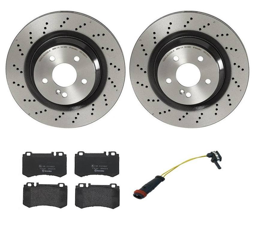 Mercedes Brembo Brakes Kit – Pads and Rotors Rear (330mm) (Low-Met) 2114231112 – Brembo 2864678KIT