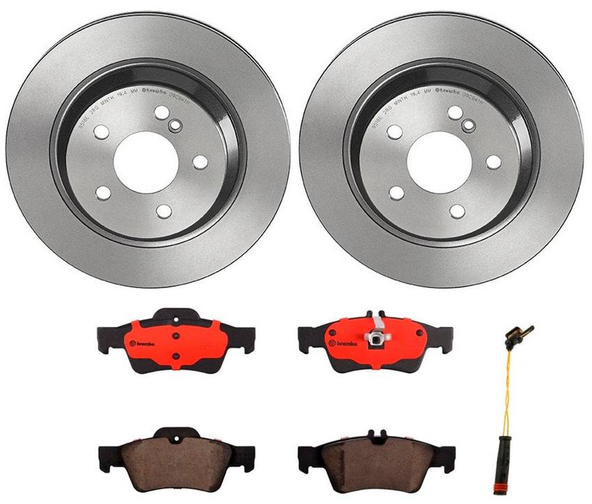 Mercedes Brembo Brakes Kit – Pads and Rotors Rear (300mm) (Ceramic) 006420012064 – Brembo 2873901KIT