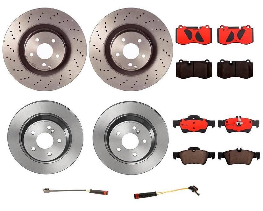 Brembo Brake Pads and Rotors Kit – Front and Rear (350mm/300mm) (Ceramic)