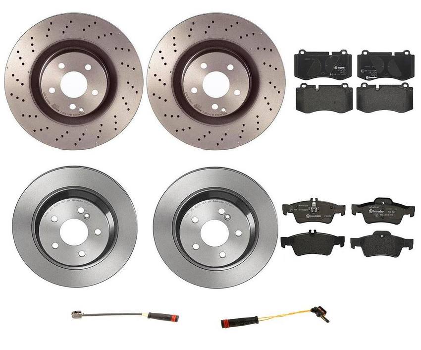 Brembo Brake Pads and Rotors Kit – Front and Rear (350mm/300mm) (Low-Met)