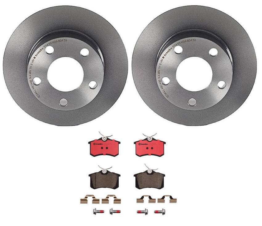 Audi Brembo Brake Kit – Pads and Rotors Rear (245mm) (Ceramic) 8E0698451L – Brembo 2886093KIT