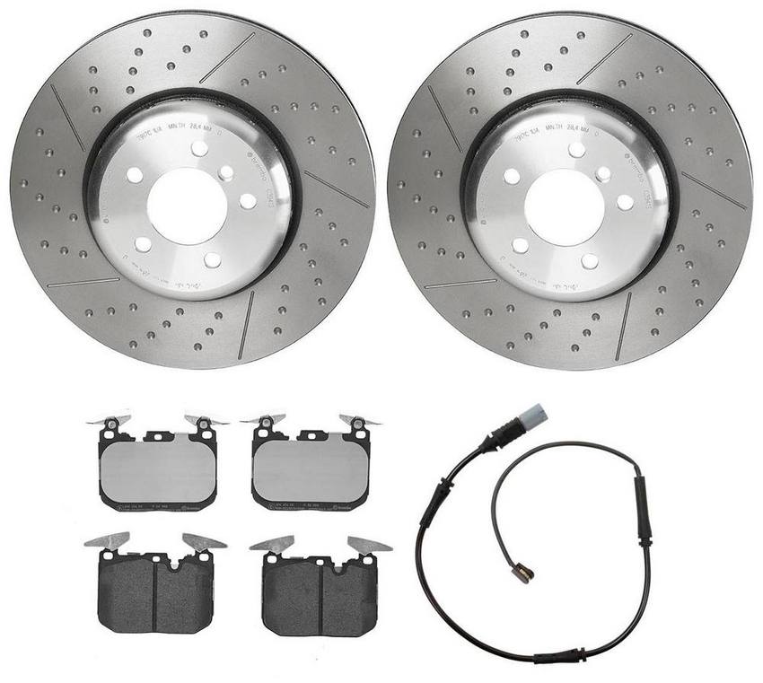 Brembo Brake Pads and Rotors Kit – Front (370mm) (Low-Met)