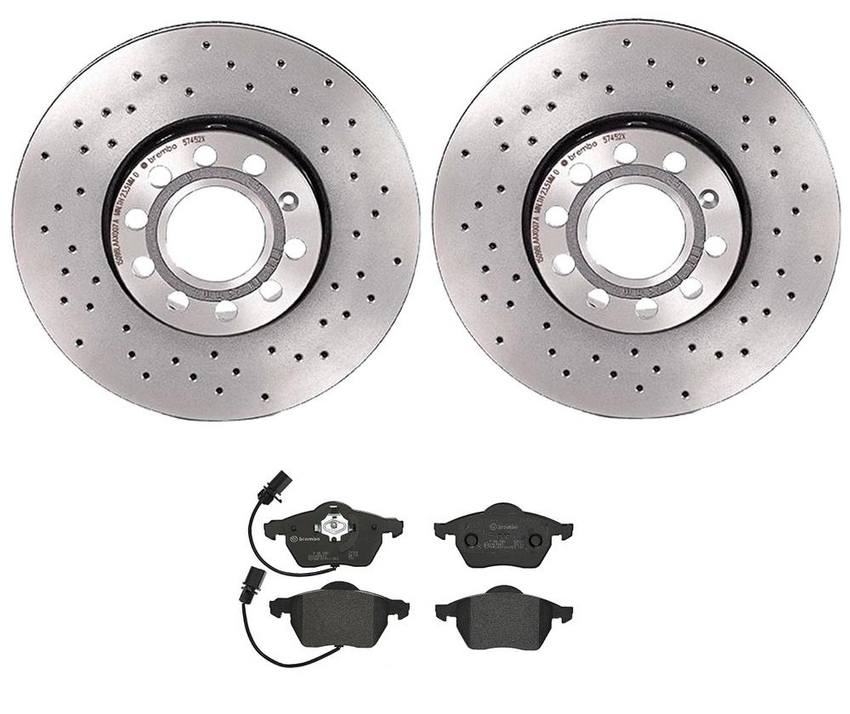 Audi Brake Kit – Pads and Rotors Front (288mm) (Xtra) (Low-Met) 8E0615301Q – Brembo 2886891KIT