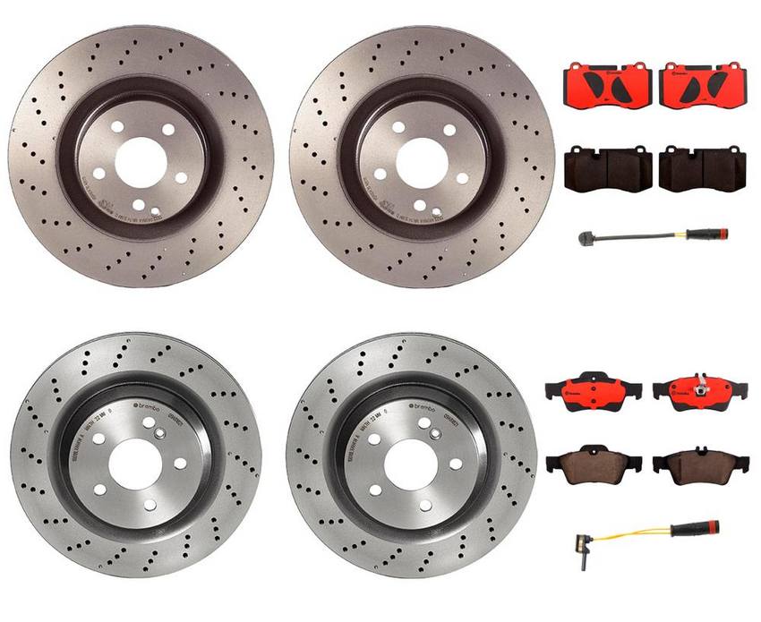 Brembo Brake Pads and Rotors Kit – Front and Rear (350mm/320mm) (Ceramic)