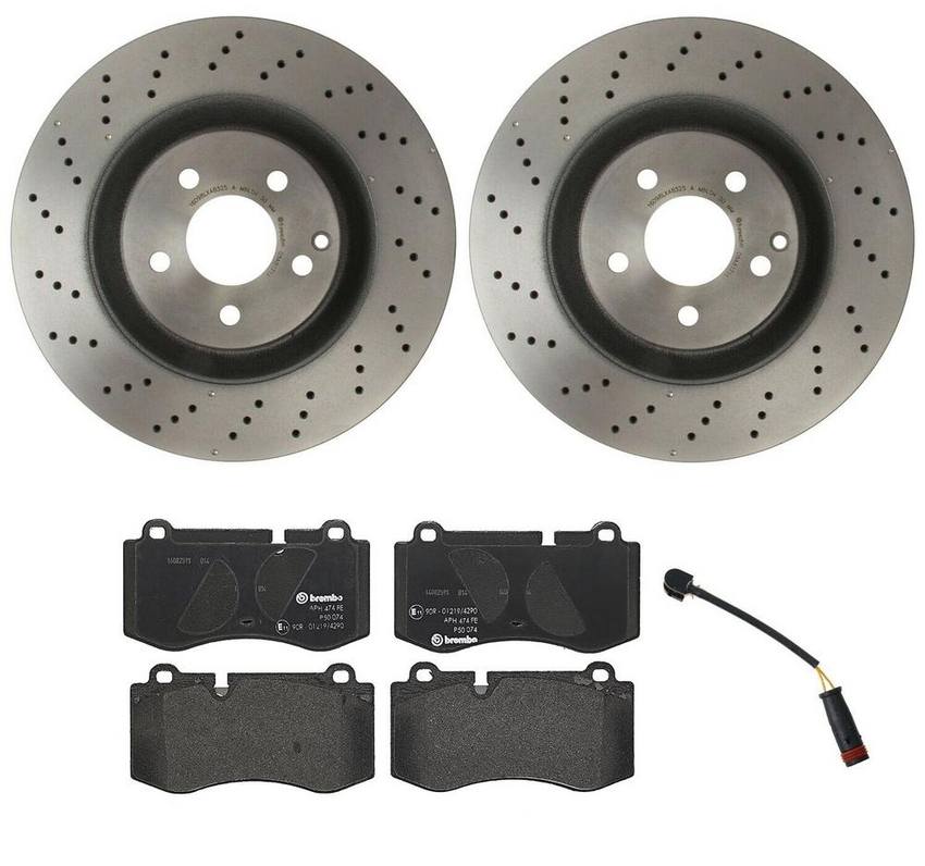 Brembo Brake Pads and Rotors Kit – Front (350mm) (Low-Met)