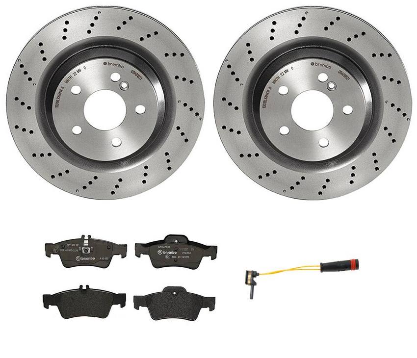 Brembo Brakes Kit – Pads and Rotors Rear (320mm) (Low-Met)