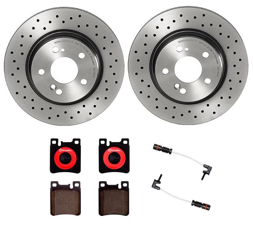 Mercedes Brembo Brakes Kit – Pads and Rotors Rear (300mm) (Ceramic) 004420932041 – Brembo 2887471KIT