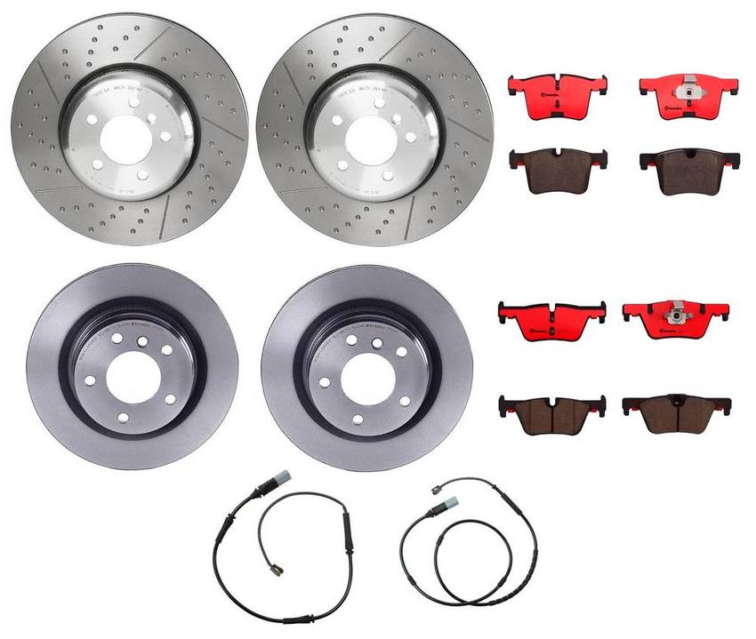 BMW Brembo Brake Kit – Pads &  Rotors Front and Rear (370mm/300mm) (Ceramic) 34356792292 – Brembo 2887498KIT