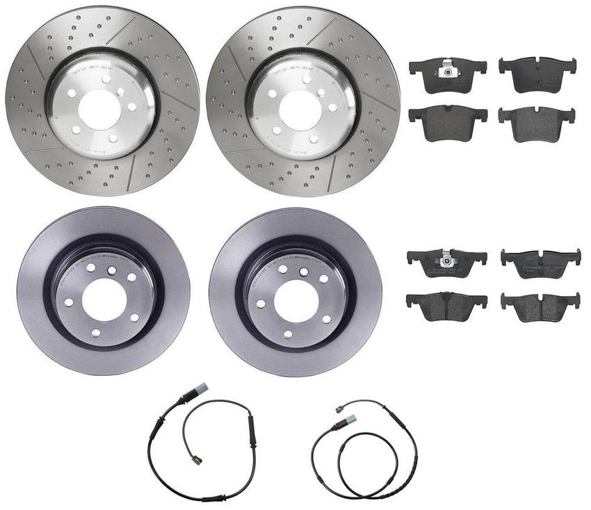 BMW Brembo Brake Kit – Pads &  Rotors Front and Rear (370mm/300mm) (Low-Met) 34356792292 – Brembo 2887514KIT