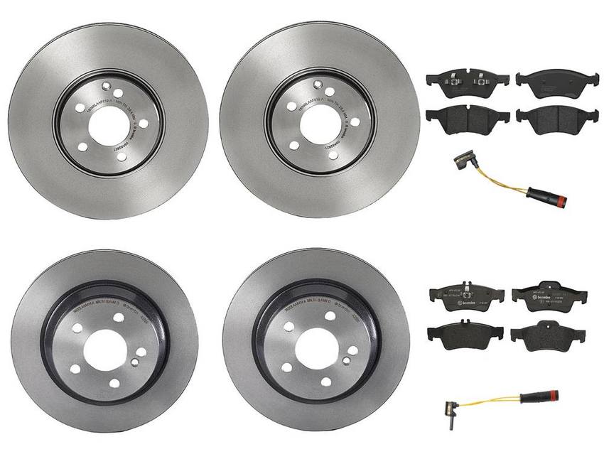 Brembo Brake Pads and Rotors Kit – Front and Rear (330mm/300mm) (Low-Met)