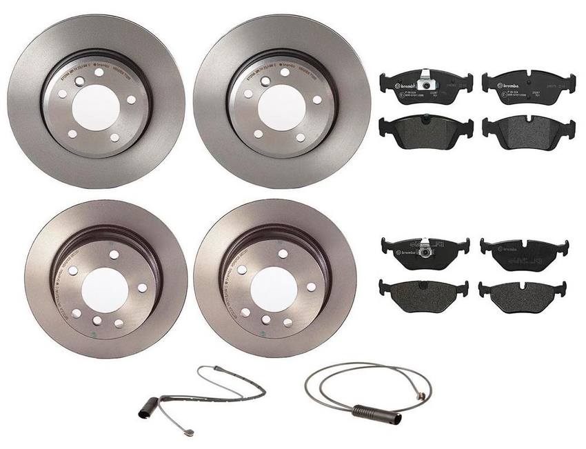 Brembo Brake Pads and Rotors Kit – Front and Rear (300mm/272mm) (Low-Met)