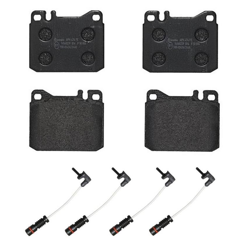 Mercedes Brakes Set Kit – Pads Front (Low-Met) (with Sensors) 1405401217 – Brembo 2905178KIT