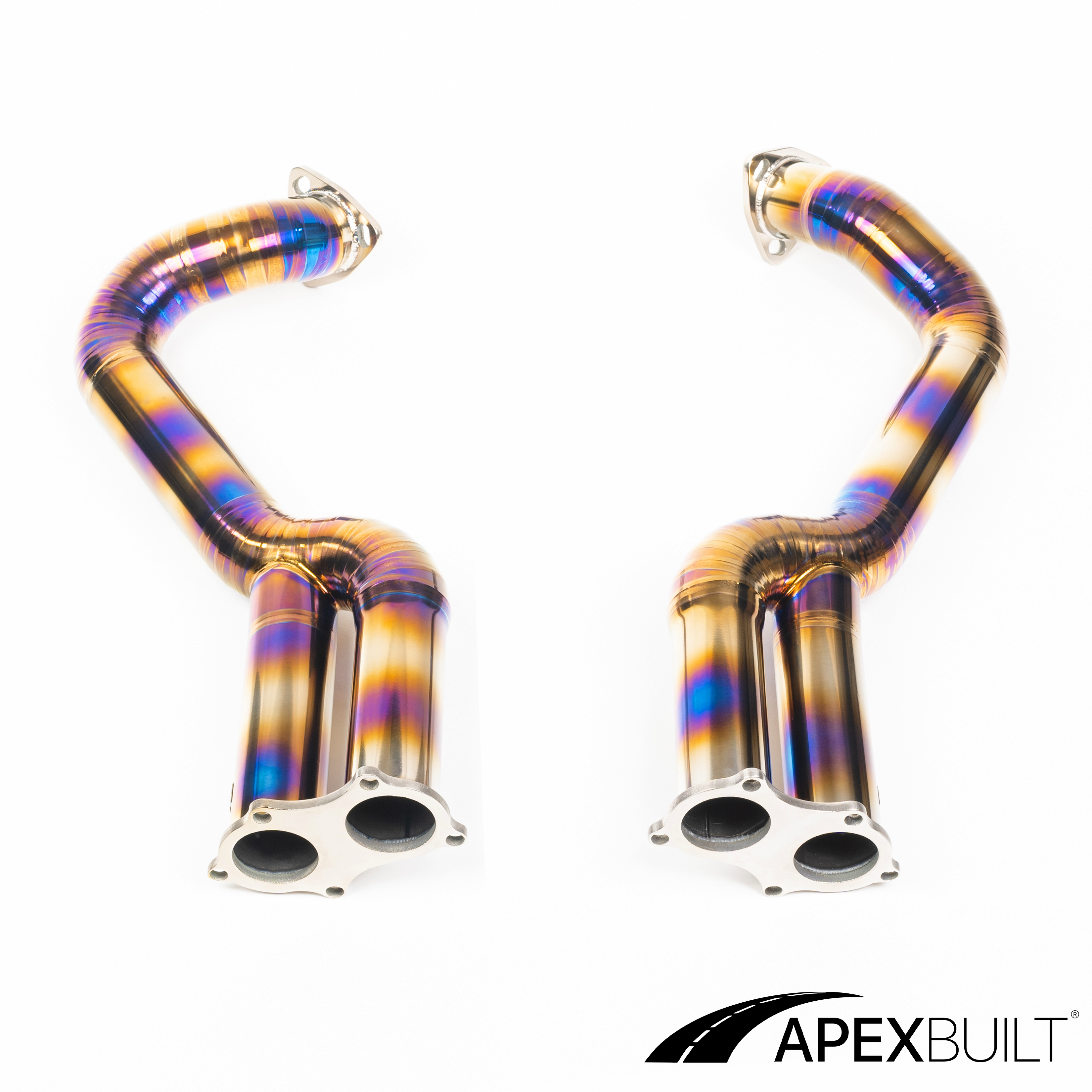 ApexBuilt® Porsche 718 Cayman GT4 Titanium Race Overaxle Link Pipes (DSCA R, 4.0L)