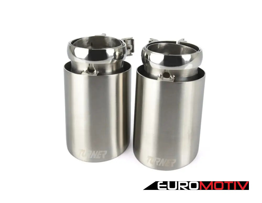 3.5’ Brushed Aluminum Swivel Exhaust Tips - Set Of 2