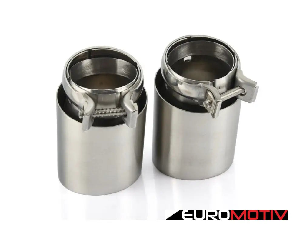 3.5’ Brushed Aluminum Swivel Exhaust Tips - Set Of 2