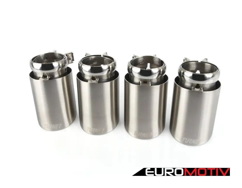 3.5’ Brushed Aluminum Swivel Exhaust Tips - Set Of 4