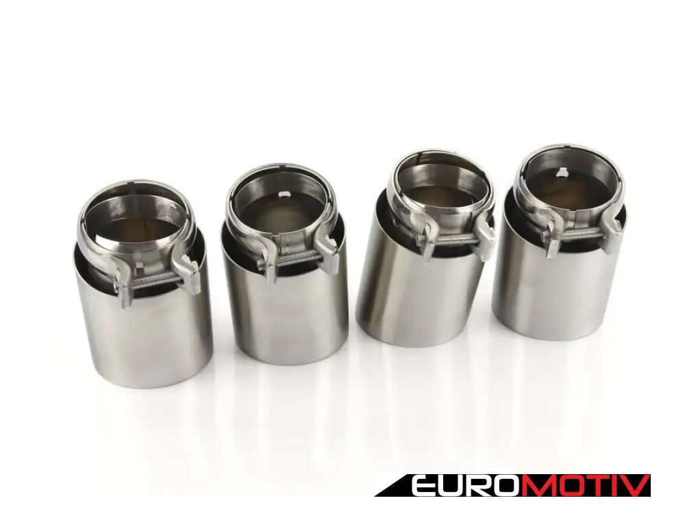 3.5’ Brushed Aluminum Swivel Exhaust Tips - Set Of 4