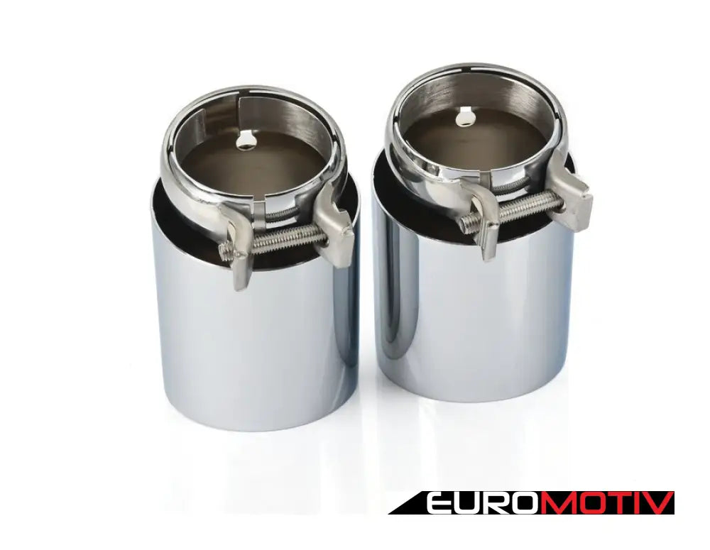 3.5’ Mirror Chrome Swivel Exhaust Tips - Set Of 2