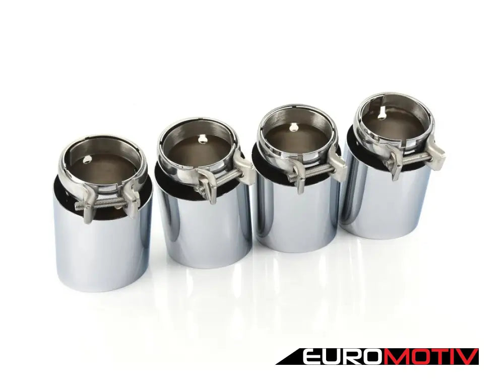 3.5’ Mirror Chrome Swivel Exhaust Tips - Set Of 4