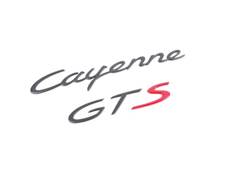 "Cayenne GTS" Logo - Rally Black/Red