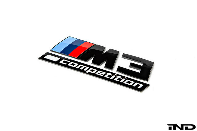 IND F80 M3 Competition Trunk Emblem - Gloss Black