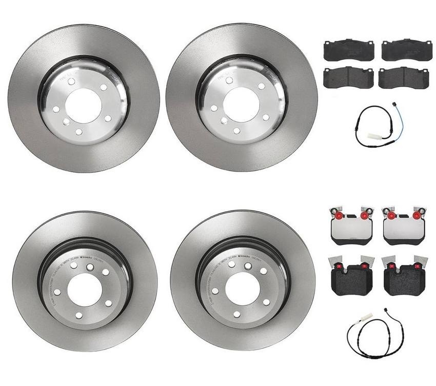 Brembo Brake Pads and Rotors Kit – Front and Rear (388mm/324mm) (Low-Met)