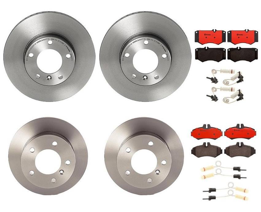 Mercedes Brakes Kit – Pads & Rotors Front and Rear (315mm/272mm) (Ceramic) 902423071207 – Brembo 3022627KIT