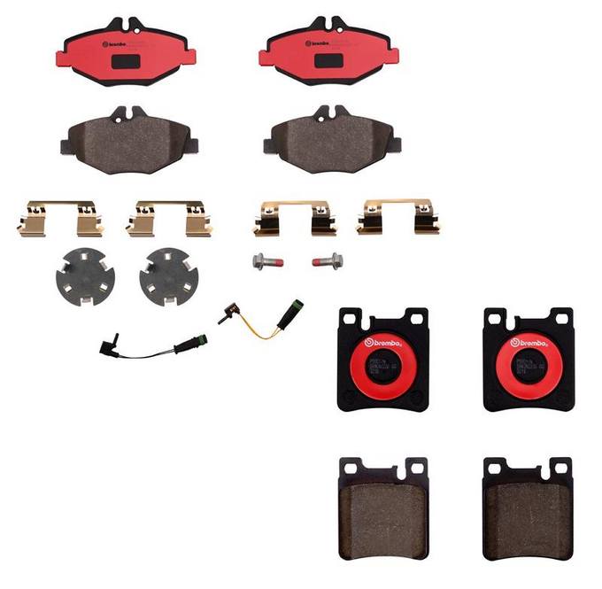 Mercedes Brakes Kit – Brembo Pads Front and Rear (Ceramic) 004420932041 – Brembo 3023748KIT