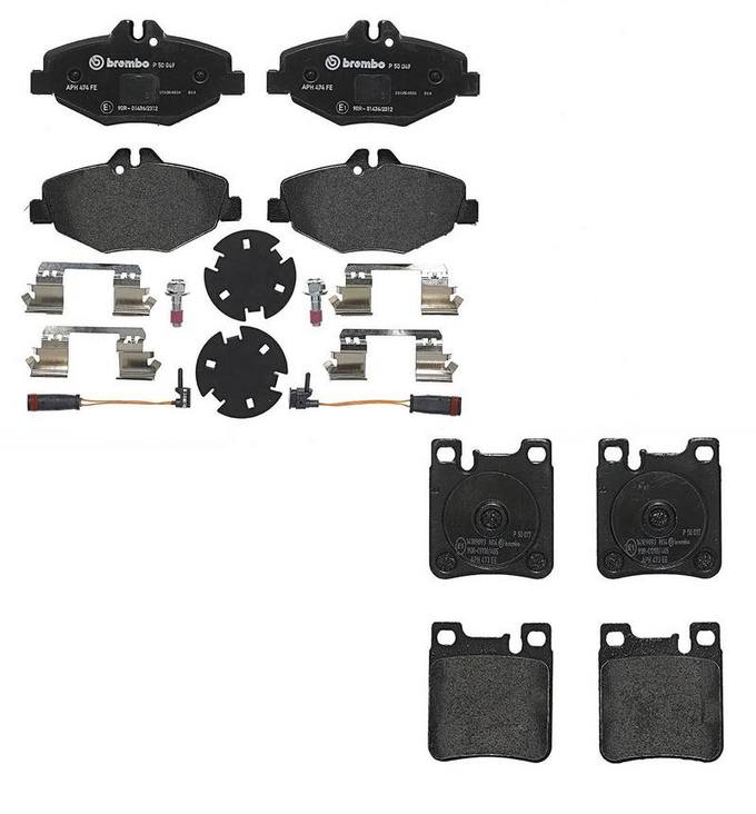 Mercedes Brakes Kit – Brembo Pads Front and Rear (Low-Met) 004420932041 – Brembo 3023749KIT