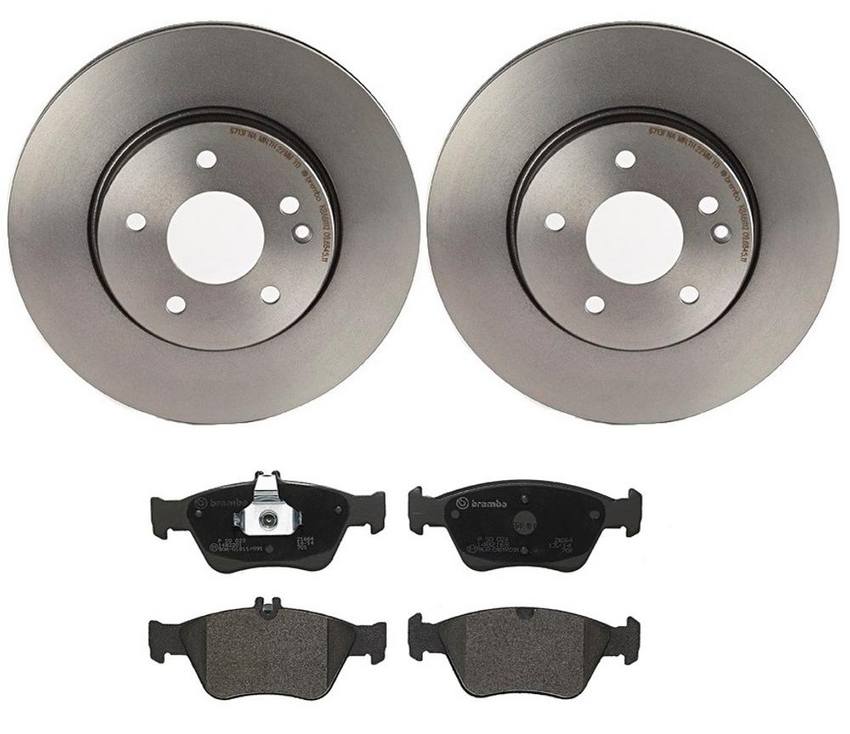 Mercedes Brakes Kit – Brembo Pads and Rotors Front (288mm) (Low-Met) 004420022041 – Brembo 3023900KIT