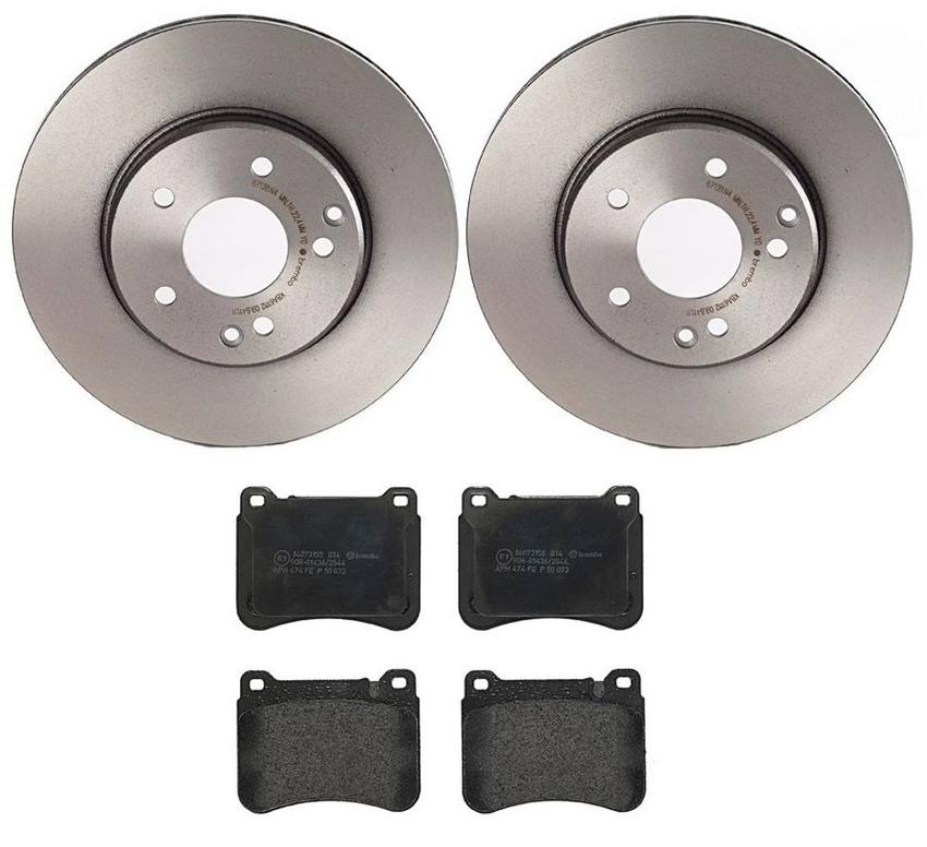 Mercedes Brakes Kit – Brembo Pads and Rotors Front (288mm) (Low-Met) 004420512041 – Brembo 3024013KIT