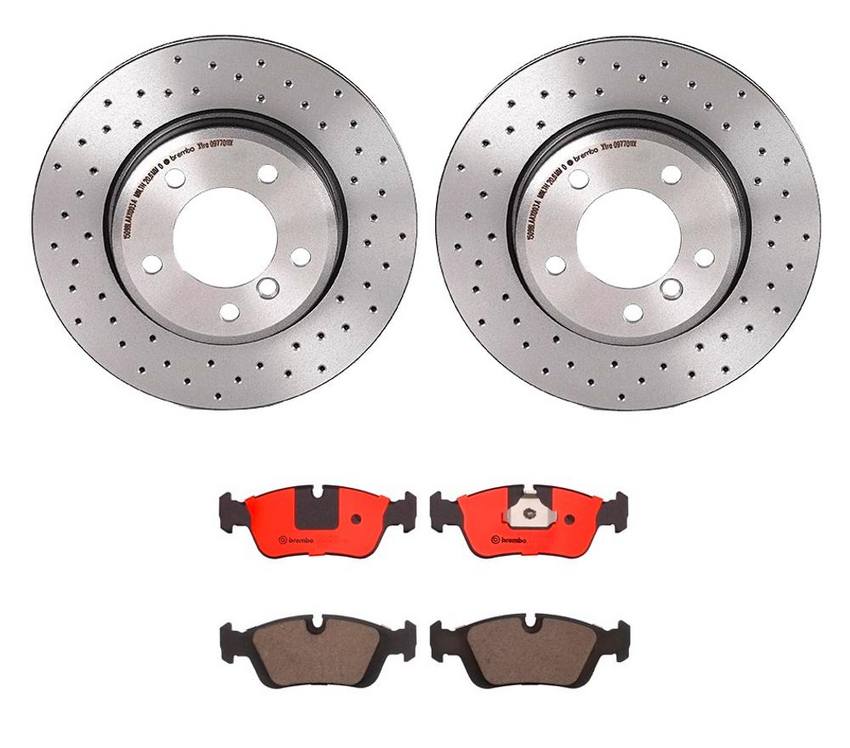 BMW Brembo Brake Kit – Pads and Rotors Front (300mm) (Xtra) (Ceramic) 34116864058 – Brembo 3024066KIT