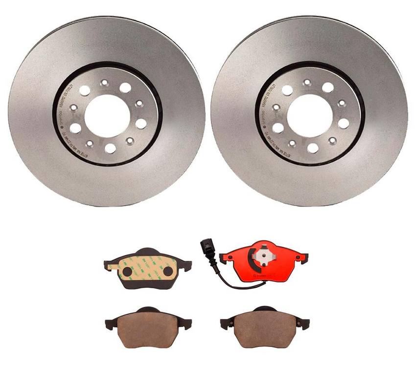 VW Brakes Kit – Brembo Pads and Rotors Front (288mm) (Ceramic) 6R0615301D – Brembo 3024780KIT