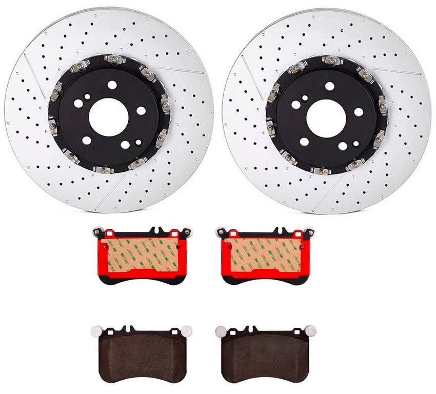 Mercedes Brakes Kit – Brembo Pads and Rotors Front (360mm) (Ceramic) 2194210212 – Brembo 3047379KIT