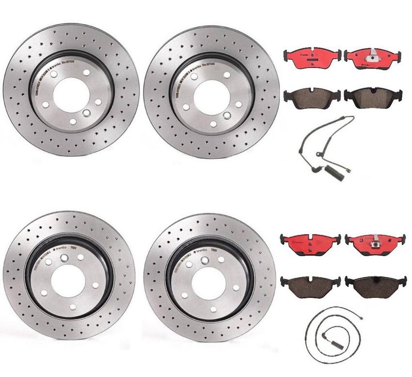 BMW E46 Brembo Brake Kit – Pads & Rotors Front & Rear (300mm/294mm) (Xtra) (Ceramic) 34351164372