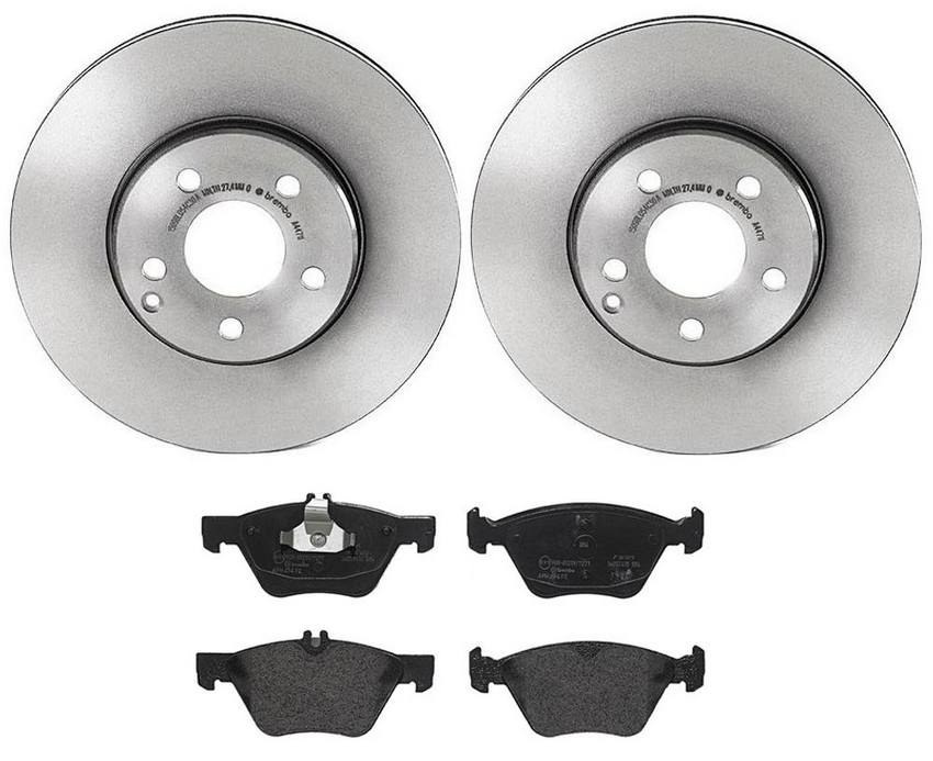 Mercedes Brakes Kit – Brembo Pads and Rotors Front (304mm) (Low-Met) 004420072041 – Brembo 3052623KIT