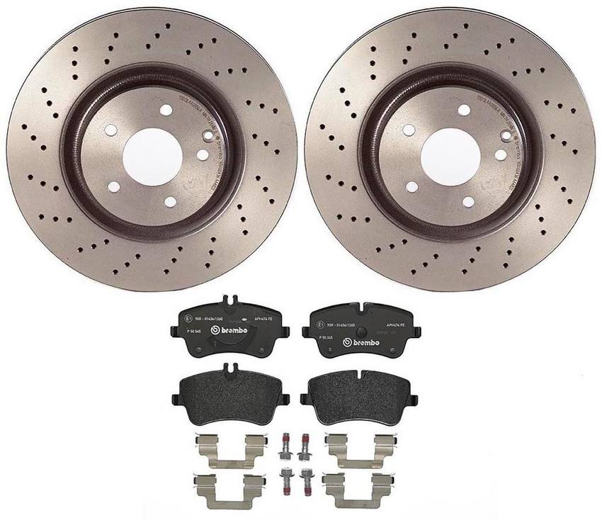 Brembo Brake Pads and Rotors Kit – Front (330mm) (Low-Met)