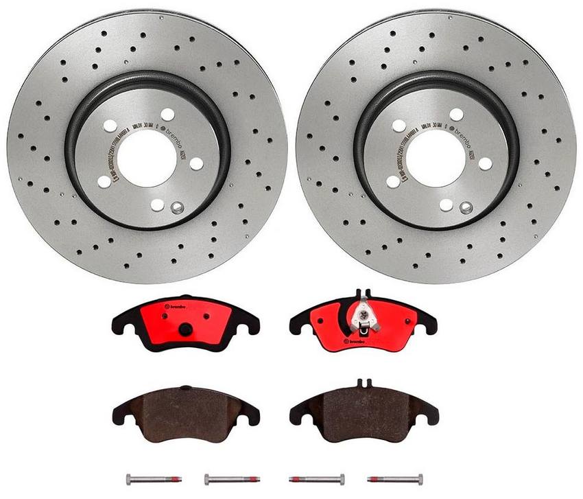 Mercedes Brakes Kit – Brembo Pads and Rotors Front (322mm) (Ceramic) 000421301207 – Brembo 3052765KIT