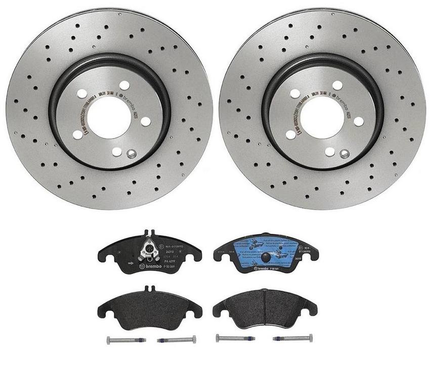 Mercedes Brakes Kit – Brembo Pads and Rotors Front (322mm) (Low-Met) 000421301207 – Brembo 3052810KIT