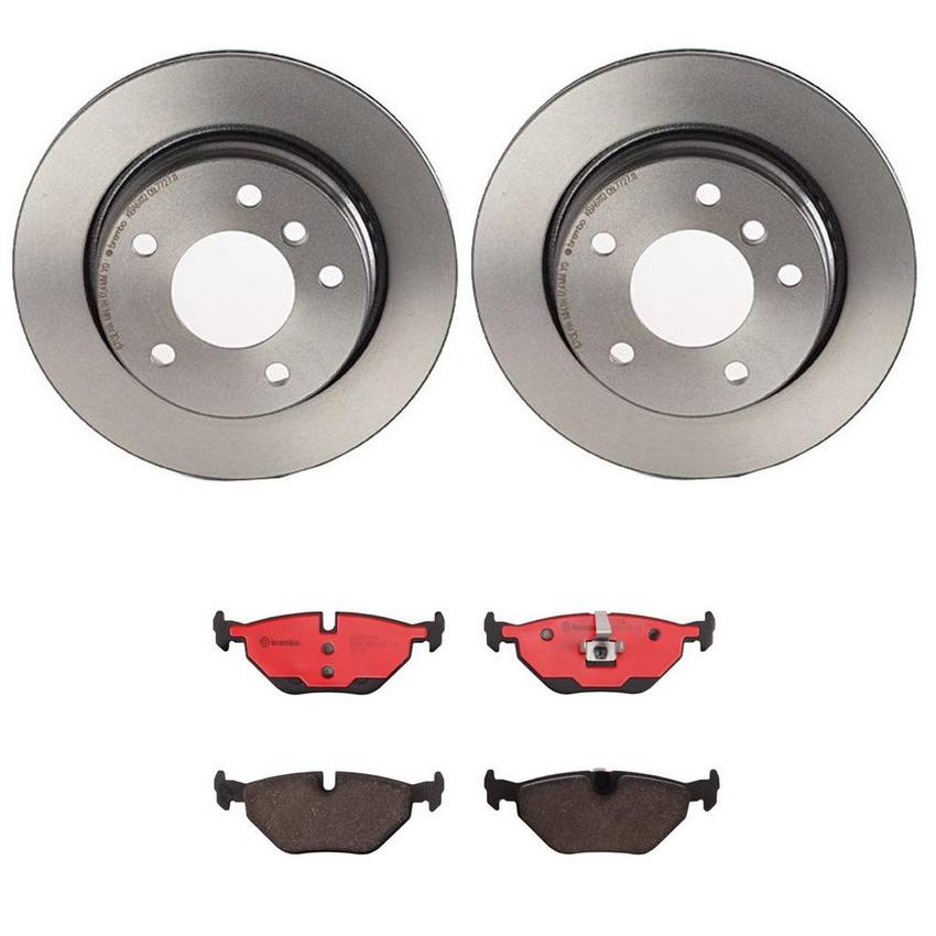 BMW Brembo Brake Kit – Pads and Rotors Rear (276mm) (Ceramic) 34216864903 – Brembo 3052908KIT