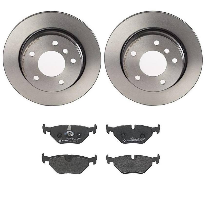 BMW Brembo Brake Kit – Pads and Rotors Rear (276mm) (Low-Met) 34216864903 – Brembo 3052939KIT