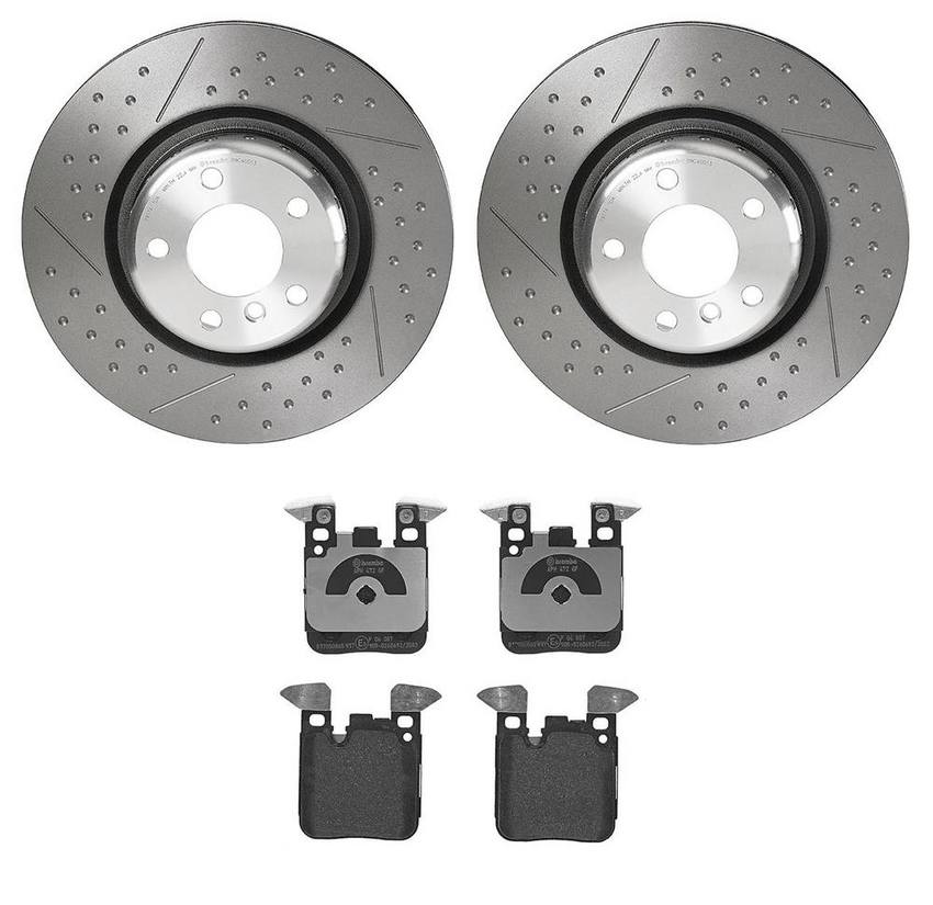 BMW Brembo Brake Kit – Pads and Rotors Front (345mm) (Low-Met) 34218099354 – Brembo 3053174KIT