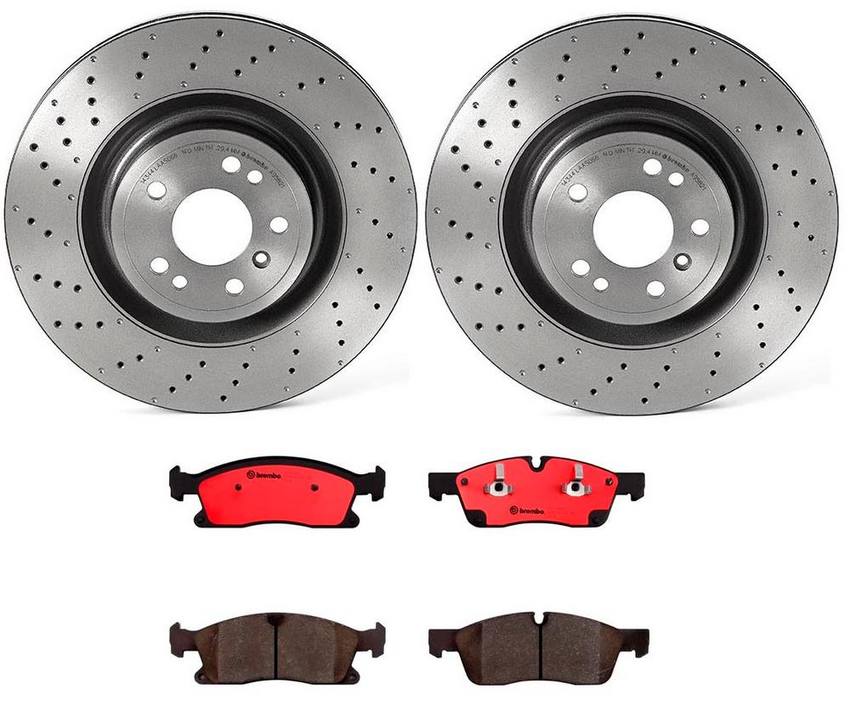 Mercedes Brakes Kit – Brembo Pads and Rotors Front (350mm) (Ceramic) 1664211500 – Brembo 3053412KIT