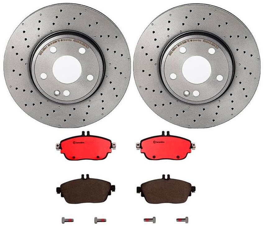 Mercedes Brakes Kit – Brembo Pads and Rotors Front (295mm) (Ceramic) 0084200320 – Brembo 3053571KIT