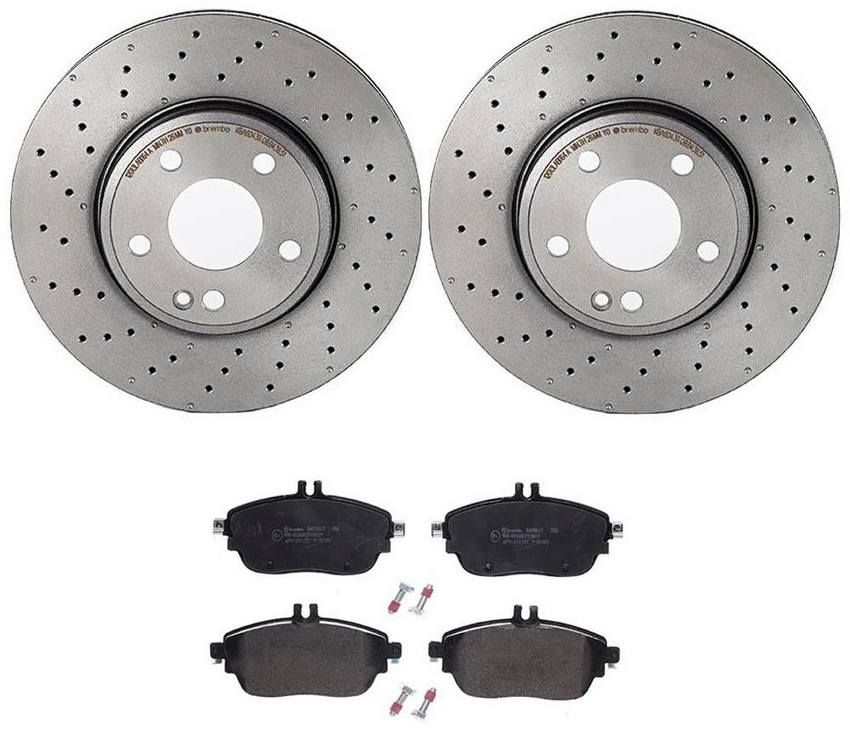 Mercedes Brakes Kit – Brembo Pads and Rotors Front (295mm) (Low-Met) 0084200320 – Brembo 3053585KIT